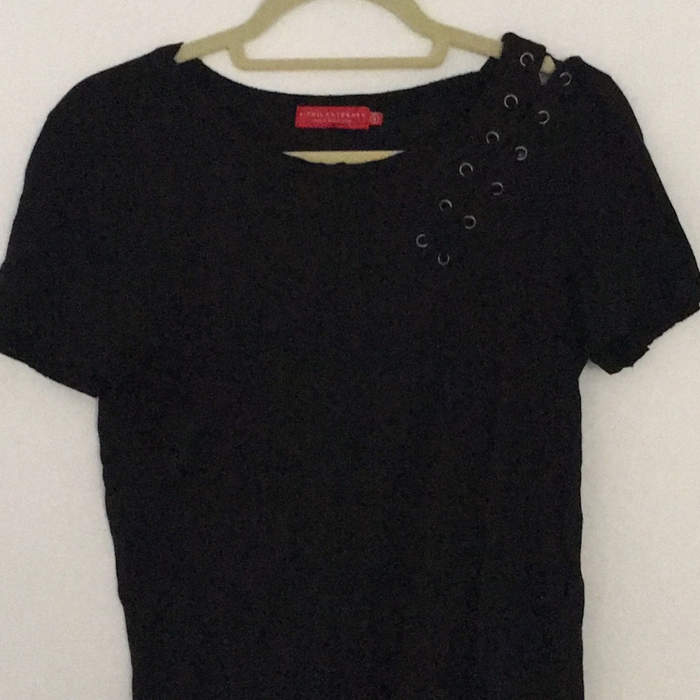 Black Detailed Tee